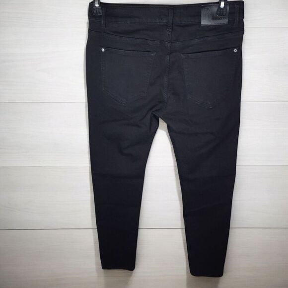 ZLZ Mens Denim Slim Skinny Jeans Black W32 - Picture 5 of 11